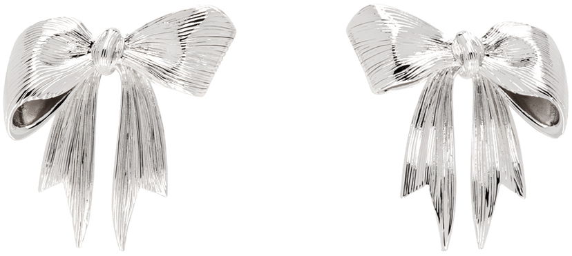 Naušnice SHUSHU/TONG YVMIN Edition Stringy Bowknot Earrings Metalik | 24822SLV00DLR