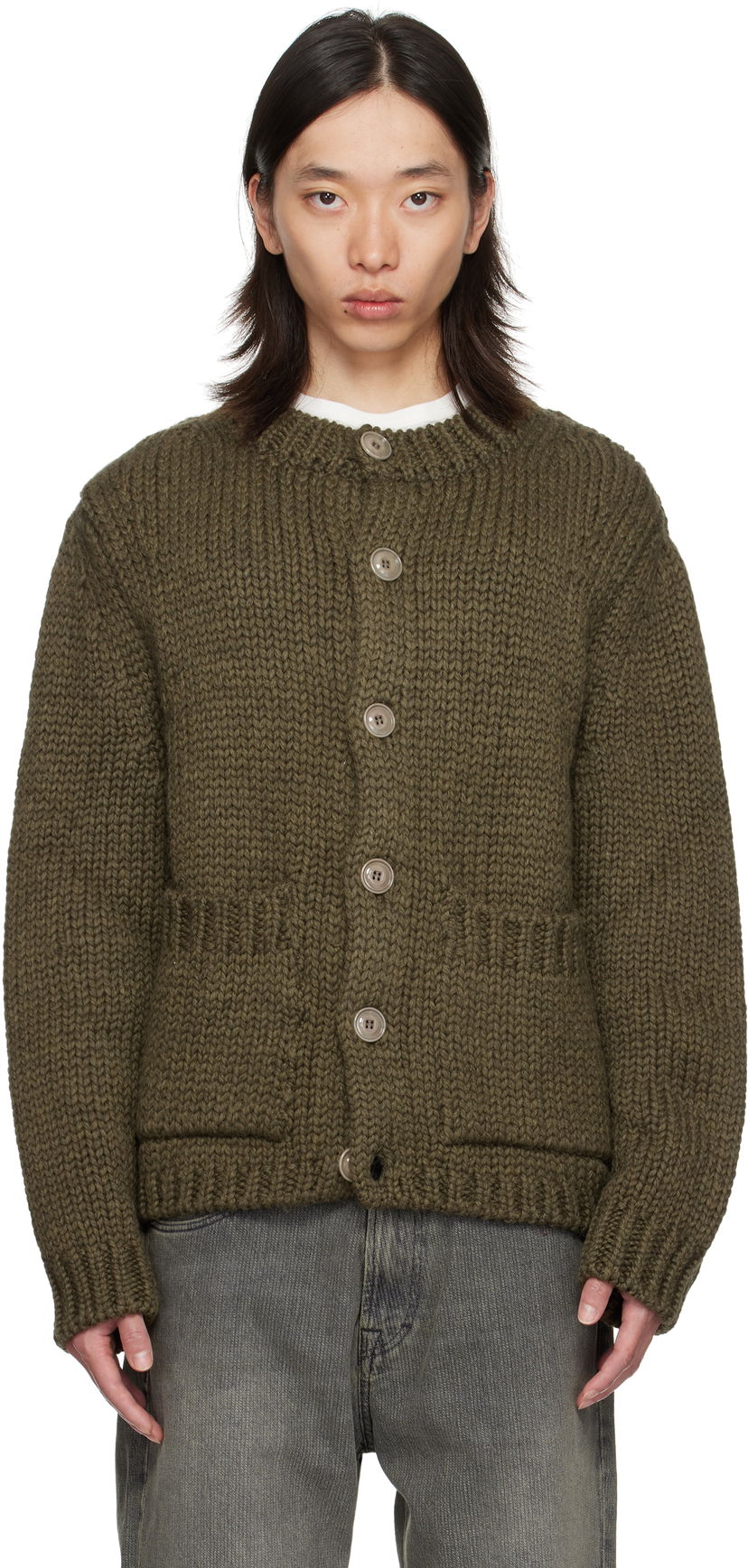 Džemper OUR LEGACY OUR LEGACY Over Cardigan Zelena | M4253OO