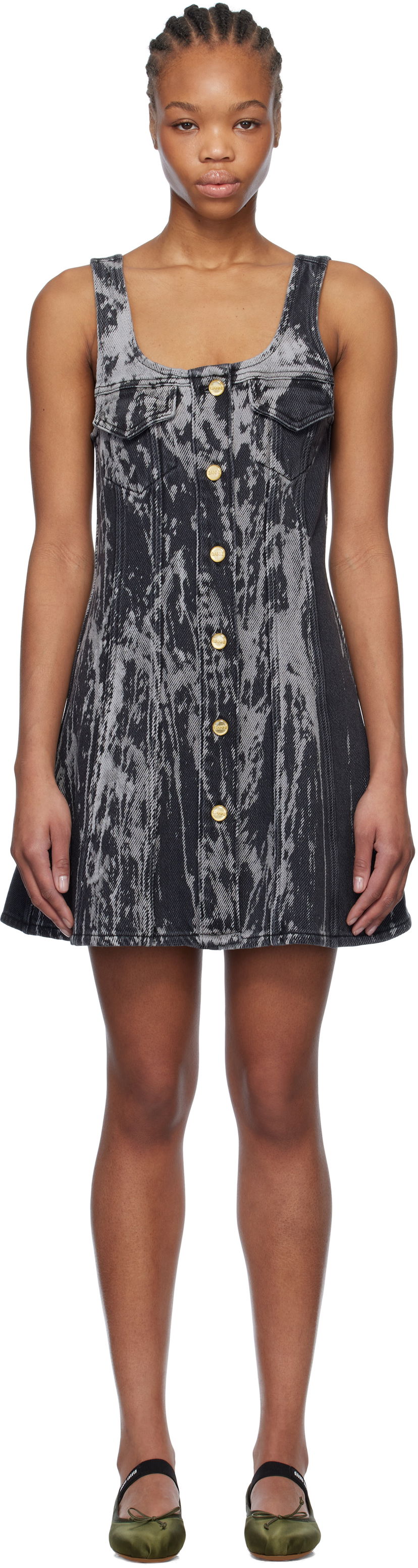 Haljina GANNI GANNI Denim Minidress Crna | J1597