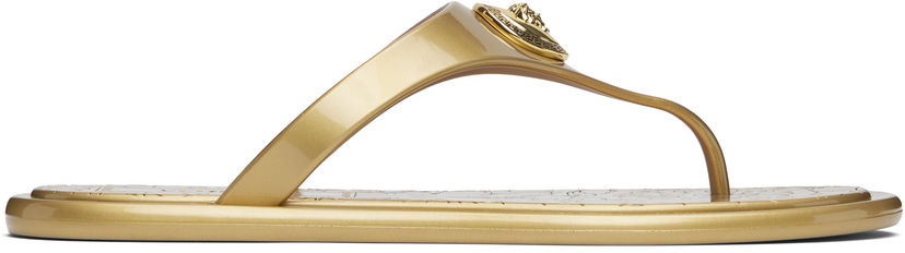 Dodaci Versace Versace Alia Metallic Flat Sandals Metalik | 1016248_1A14478