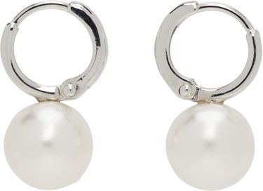 Naušnice Simone Rocha Simone Rocha Small Pearl Hoop Earrings Bijela | ERG84 0904, 0