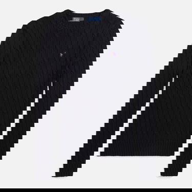 Odjeća i dodaci Polo by Ralph Lauren Polo Ralph Lauren Baumwoll-Rundhalspullover mit Zopfmuster - Black - L Crna | 211891640011, 2