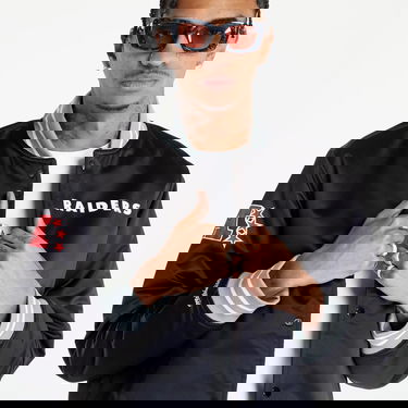 Bomber jakna Mitchell & Ness Heavyweight Satin Jacket Crna | OJBF3413-ORAYYPPPBLCK, 3