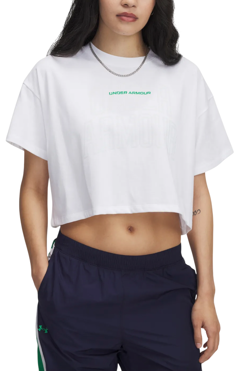 Crop top Under Armour Varsity Mix HW Crop Top Bijela | 1389156-101