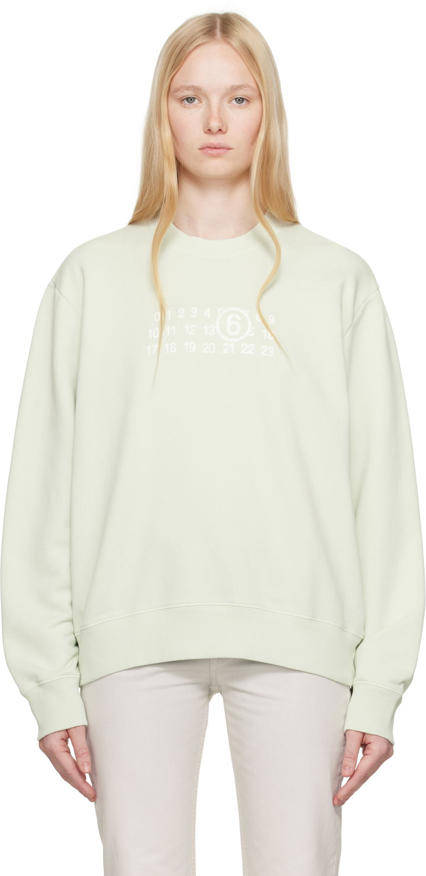 Džemper Maison Margiela MM6 Maison Margiela Numeric Sweatshirt Zelena | SH2GU0021 M25004