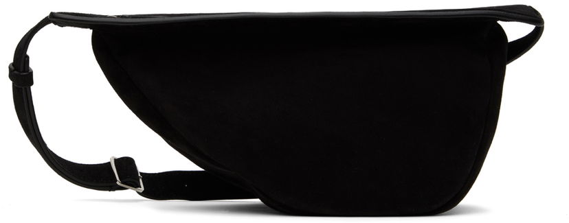 Torba za rame The Row Black Small Banana Bag Crna | W1197-L28