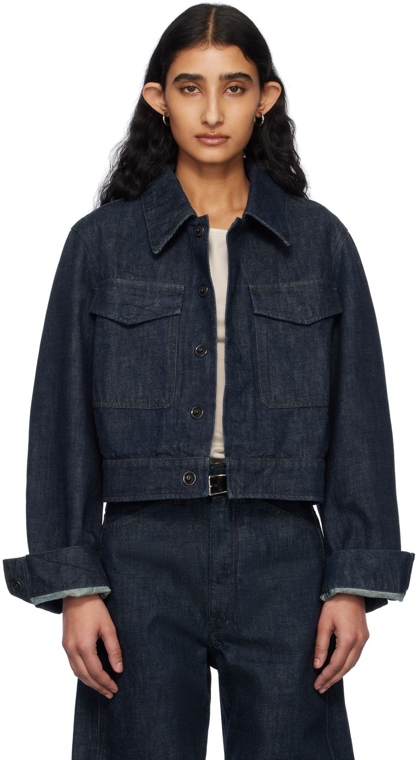 Jakna LEMAIRE Lemaire Two-Pocket Cropped Denim Jacket Plava | OW1139 LD068