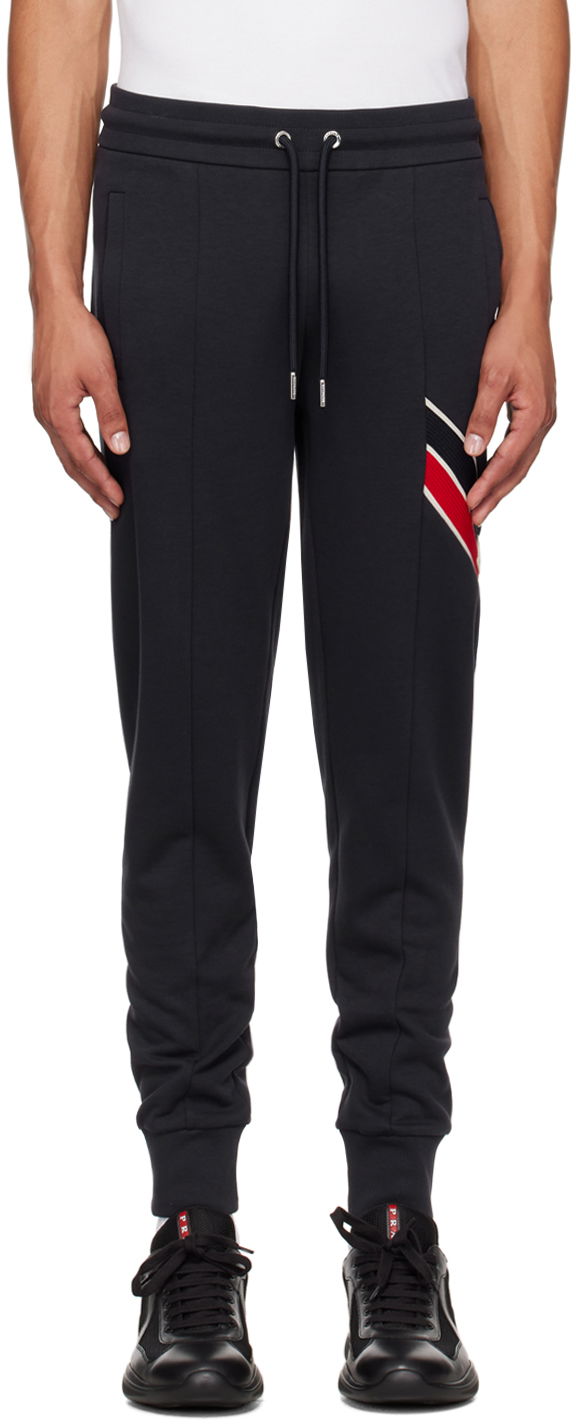 Trenirka Moncler Navy Stripe Sweatpants Tamnoplava | J20918H0000189A8F