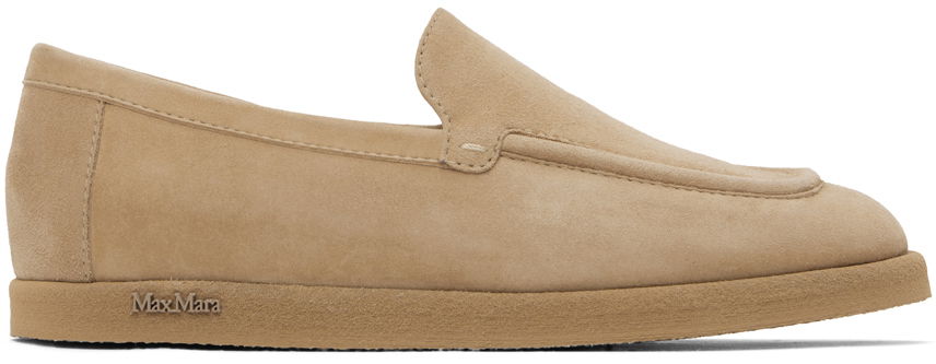 Odjeća Max Mara Max Mara Goat Leather Loafers Bež | 2424526311600, 0