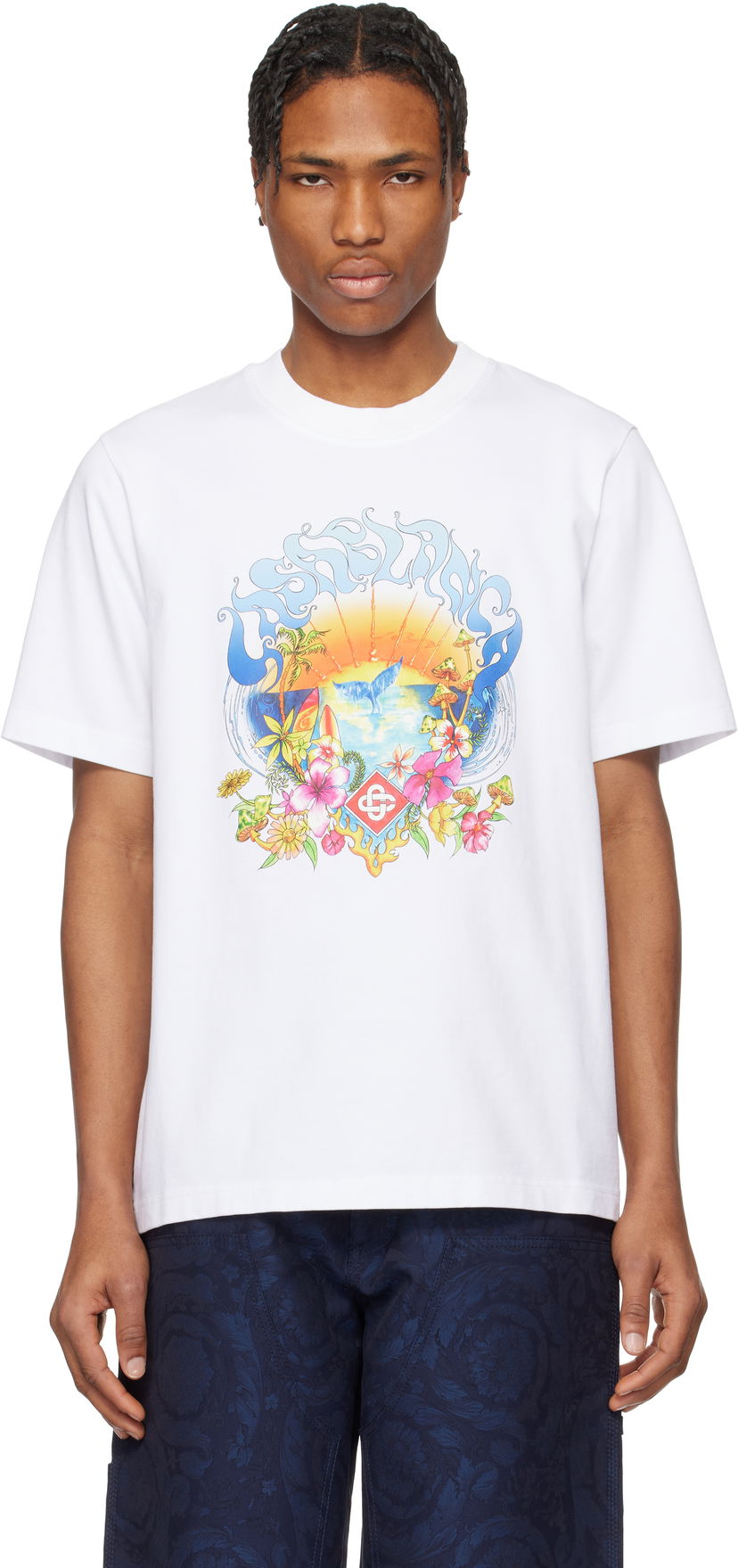 Majica kratkih rukava Casablanca Casablanca Surf Trip Graphic T-Shirt Bijela | MS25-JTS-001-04