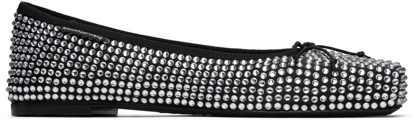 Haljina Alexander Wang Alexander Wang Billie Crystal Ballerina Flats Crna | 30324F065