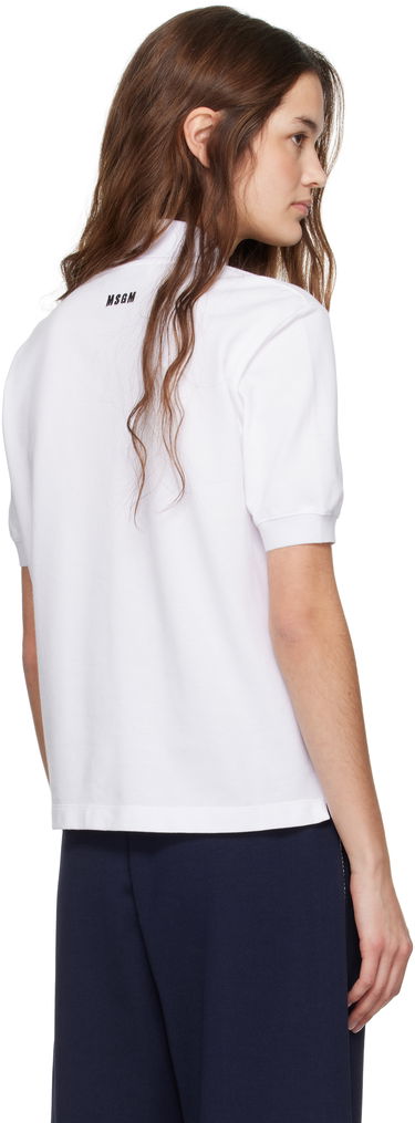Polo majica MSGM MSGM Logo Patch Polo Bijela | 3841MDM80 257137, 2
