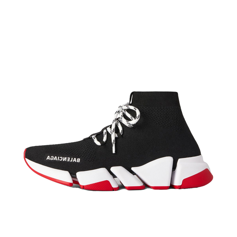 Tenisice i cipele Balenciaga Speed 2.0 Lace Up Black Red Sole Crna | 769319W2DB21961