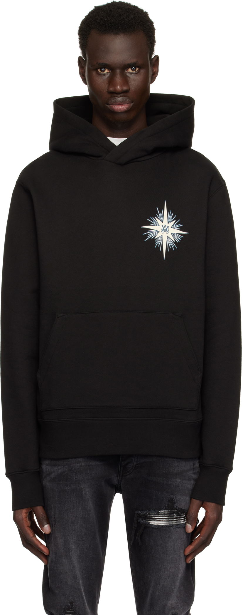 Dukserice AMIRI AMIRI Starburst Hoodie Crna | AMJYHD1107