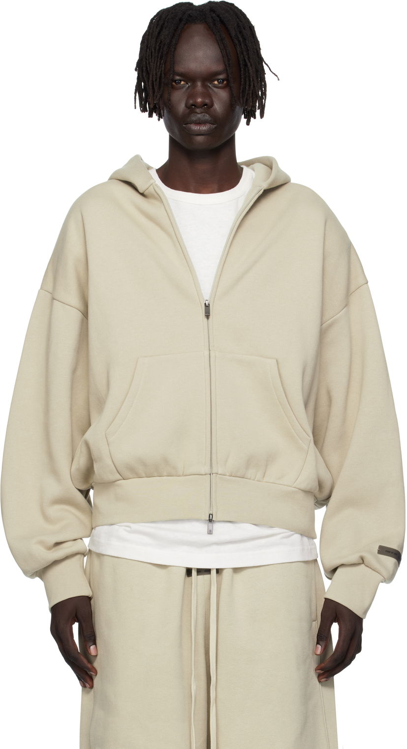 Dukserice Fear of God Fear of God ESSENTIALS Fleece Zip-Up Hoodie Bež | 192SP254786F