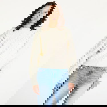 Džemper Wrangler Cable Knit Sweater Worn White Bijela | 112356472, 0