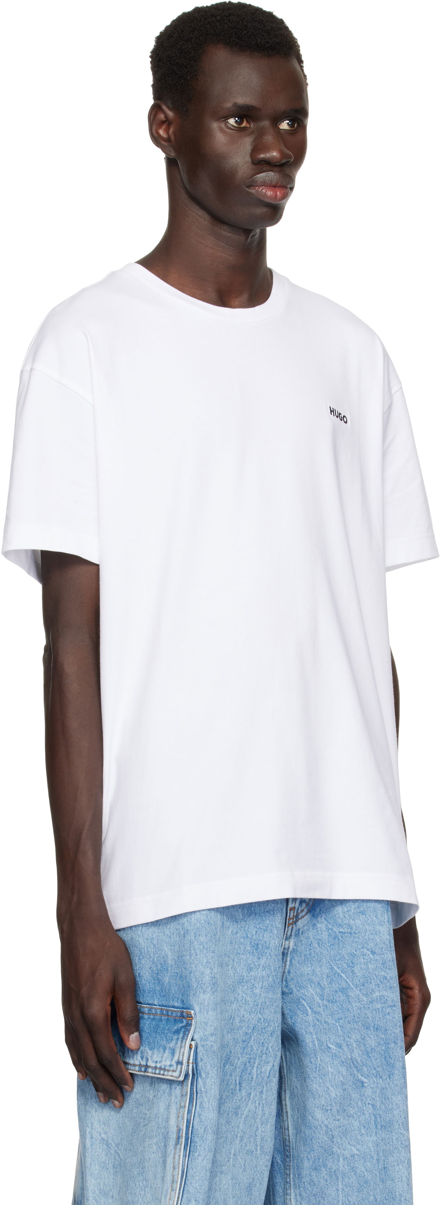 Majica kratkih rukava BOSS Stretch Cotton T-Shirt by HUGO Bijela | 50535773, 1