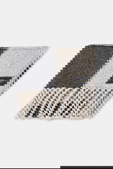 Šal GANNI Knitted Wool Cotton Bubble Patchwork Scarf Višebojno | A6662, 1