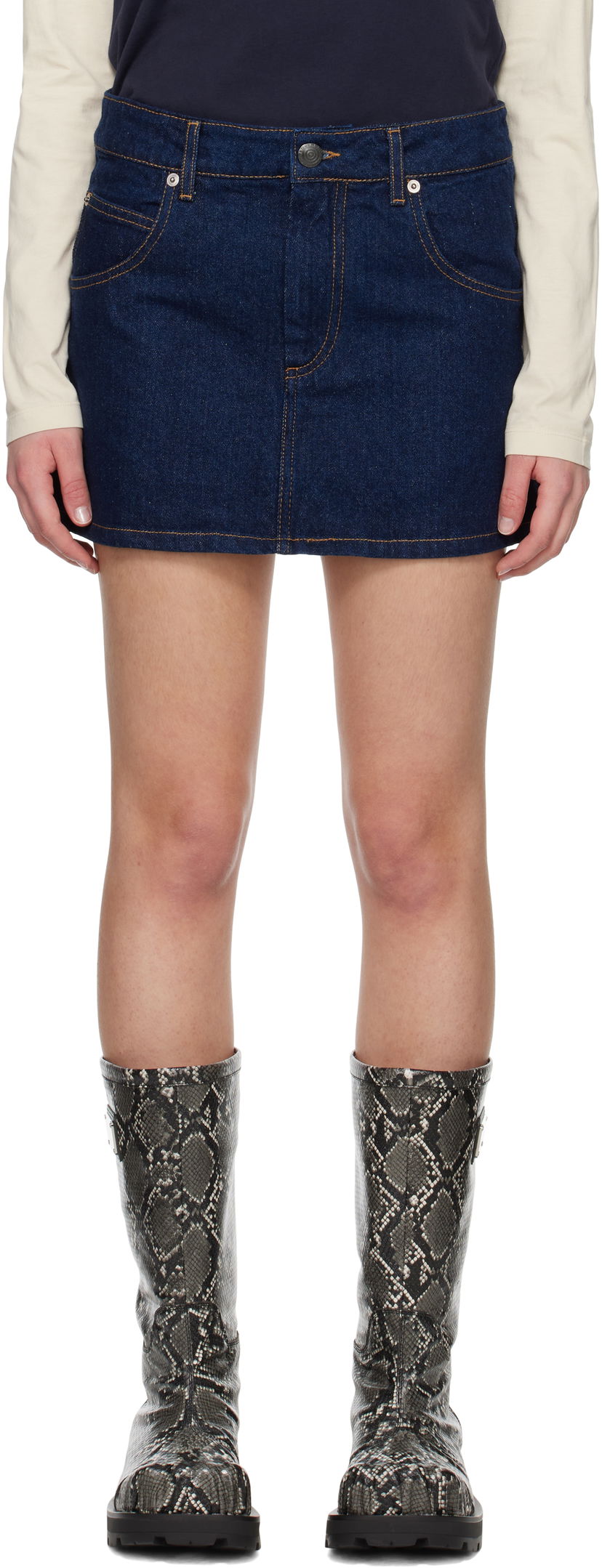 Suknja Charles Jeffrey Loverboy Charles Jeffrey LOVERBOY Denim Miniskirt Plava | 54050201