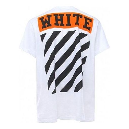 Majica kratkih rukava Off-White Stripe Logo Print T-Shirt Bijela | OMAA002G20JER0100119