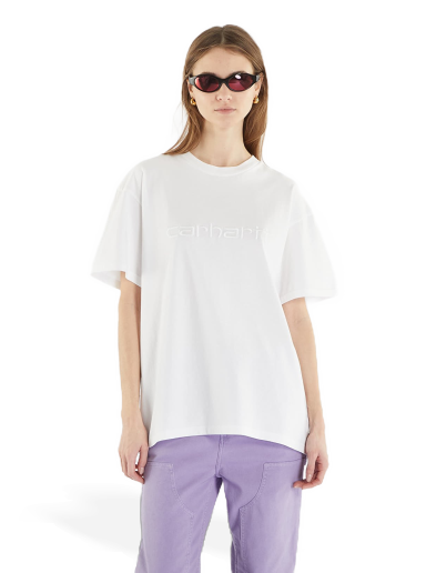 Majica kratkih rukava Carhartt WIP Duster Short Sleeve T-Shirt UNISEX White Garment Dyed Bijela | I030110.02GD