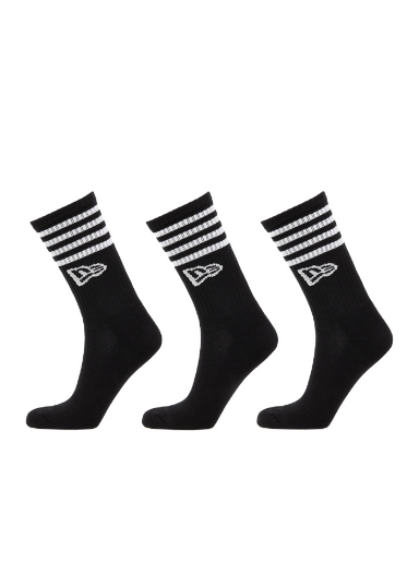 Čarape New Era Stripe Crew 3-Pack Crna | 13113627