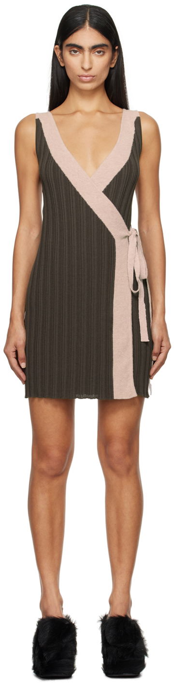Haljina Eckhaus Latta Twyla Mini Dress Smeđa | 8085-EL-PF24-F -