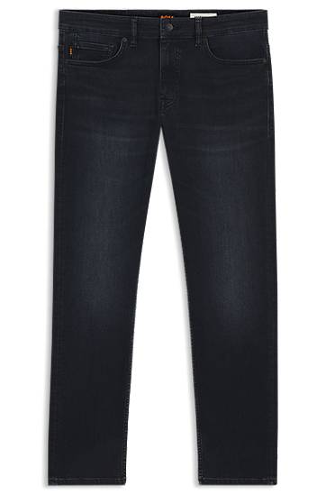 Jeans BOSS Delaware slim-fit jeans in soft-motion denim Crna | 50549503