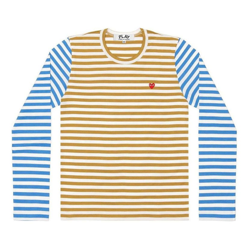 Majica kratkih rukava Comme des Garçons PLAY Long Sleeve Striped T-Shirt Plava | AZ-T318-051-5