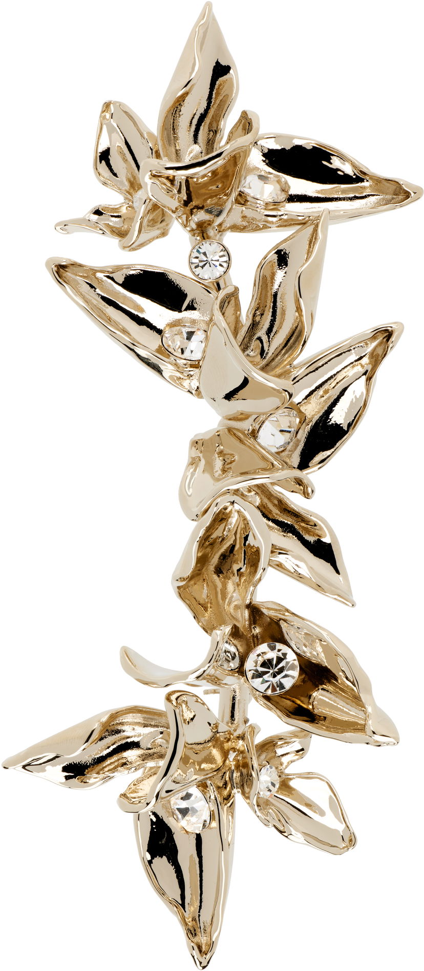 Pin Erdem Erdem Gold-Tone Crystal Flower Brooch Metalik | PF25_JE15_00038003