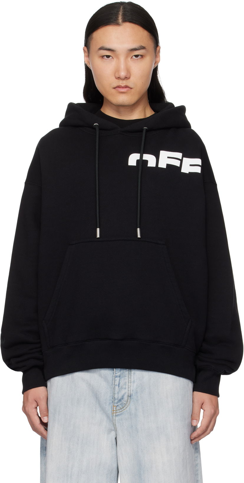 Dukserice Off-White Split Logo Hoodie Crna | OMBB085S25FLE00G1001