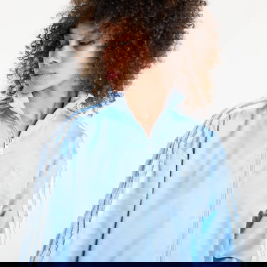 Jakna adidas Originals adidas Originals Satin Firebird Ruffle Track Jacket Plava | KC8811, 2