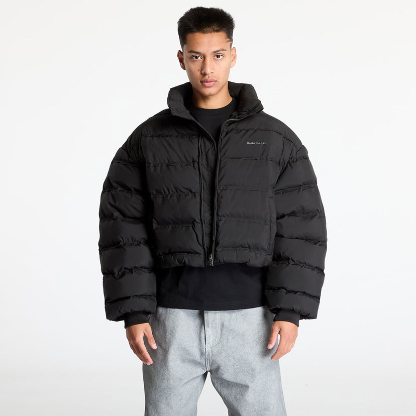 Pernata jakna DAILY PAPER Relaxed Short Puffer Jacket Crna | 2423005