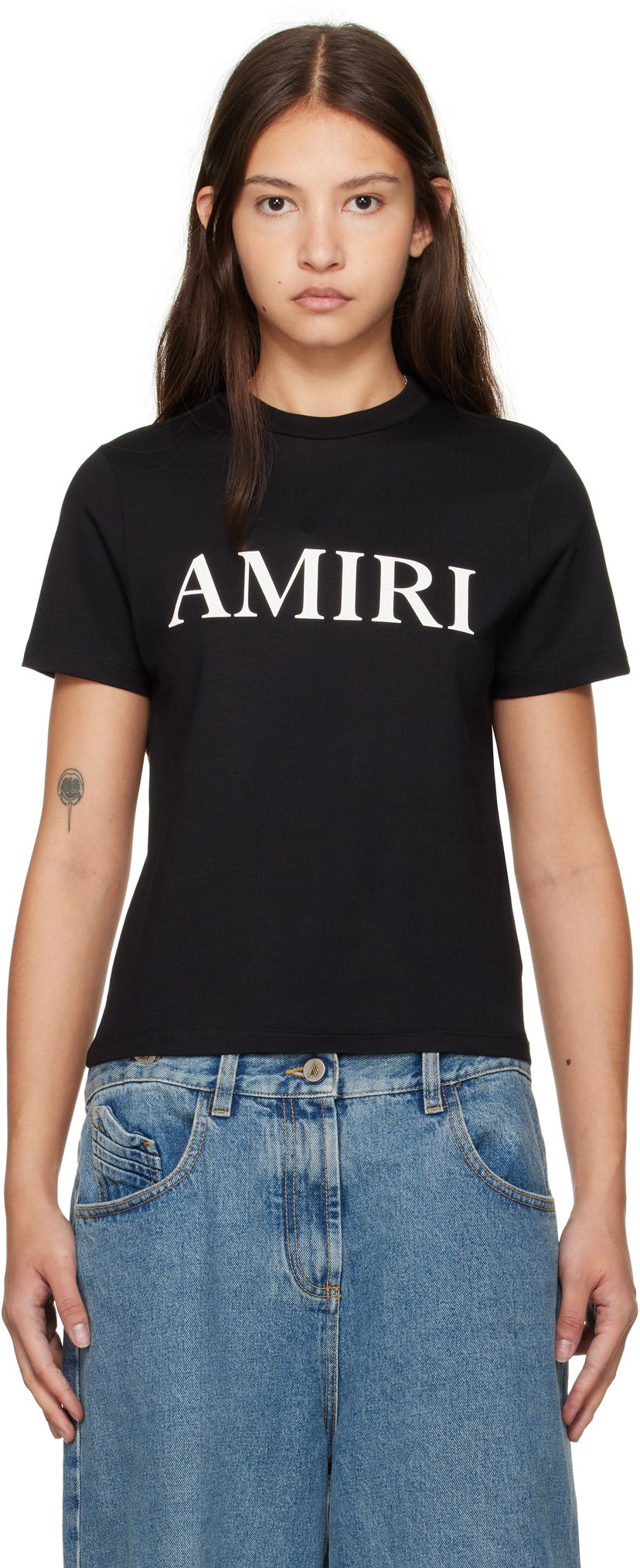 Majica kratkih rukava AMIRI Core Logo Black T-Shirt Crna | AWJYTE1035
