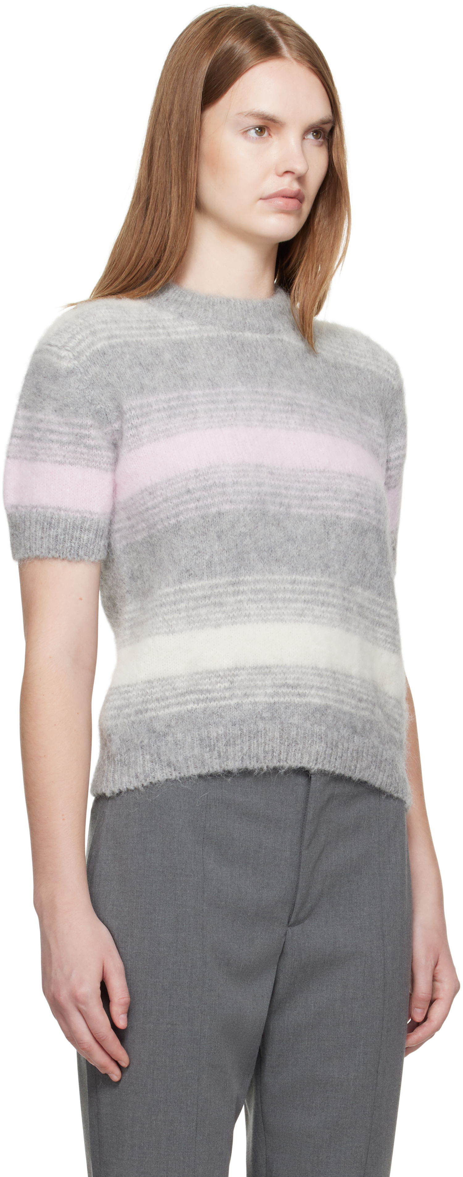 Džemper KENZO Kenzo Paris 'KENZO Speed Stripe' Short Sleeve Sweater Siva | FF62TO6053CG, 1