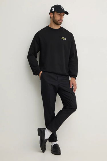 Dukserice Lacoste Black Minimalist Sweatshirt Crna | SH2741, 1