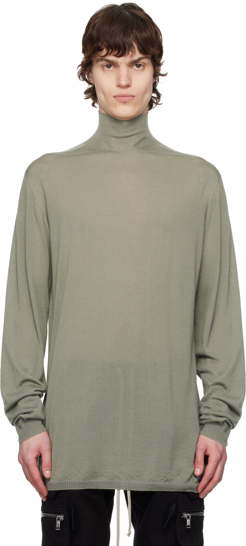 Džemper Rick Owens Rick Owens Hollywood Oversized Turtleneck Zelena | RU01E5626 WS
