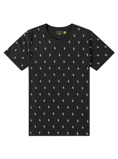 Majica kratkih rukava Polo by Ralph Lauren All Over Pony Sleepwear Tee Crna | 714899612005