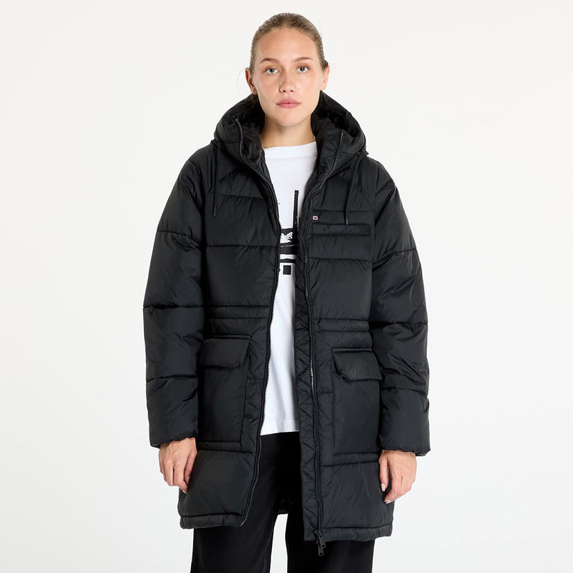 Pernata jakna Tommy Hilfiger Midi Vail Puffer Jacket Black Crna | DW0DW18842 BDS