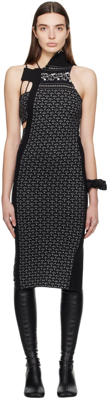 Haljina Maison Margiela MM6 Asymmetric Midi Dress Crna | S52DD0034 S18451