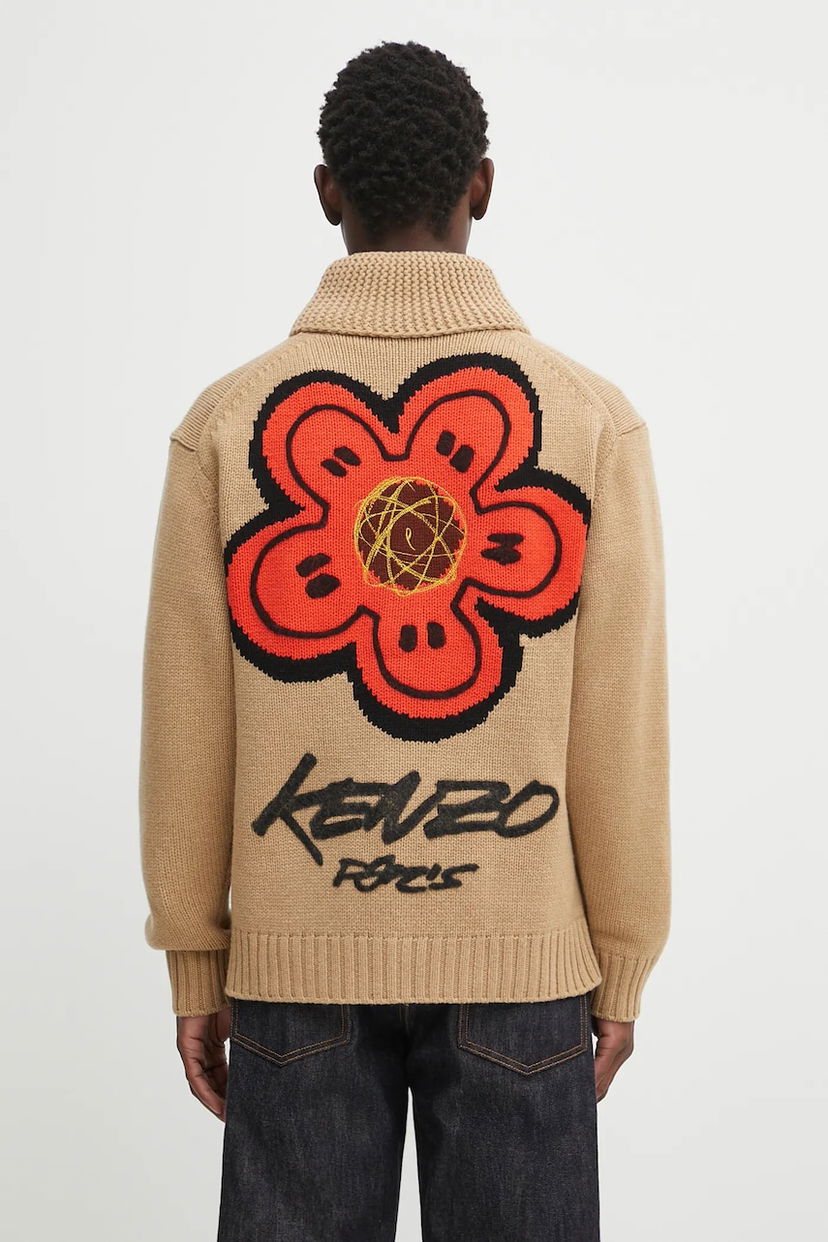 Džemper KENZO Kenzo RWS Futura Zipped Cardigan Bež | FF65CA7413CK