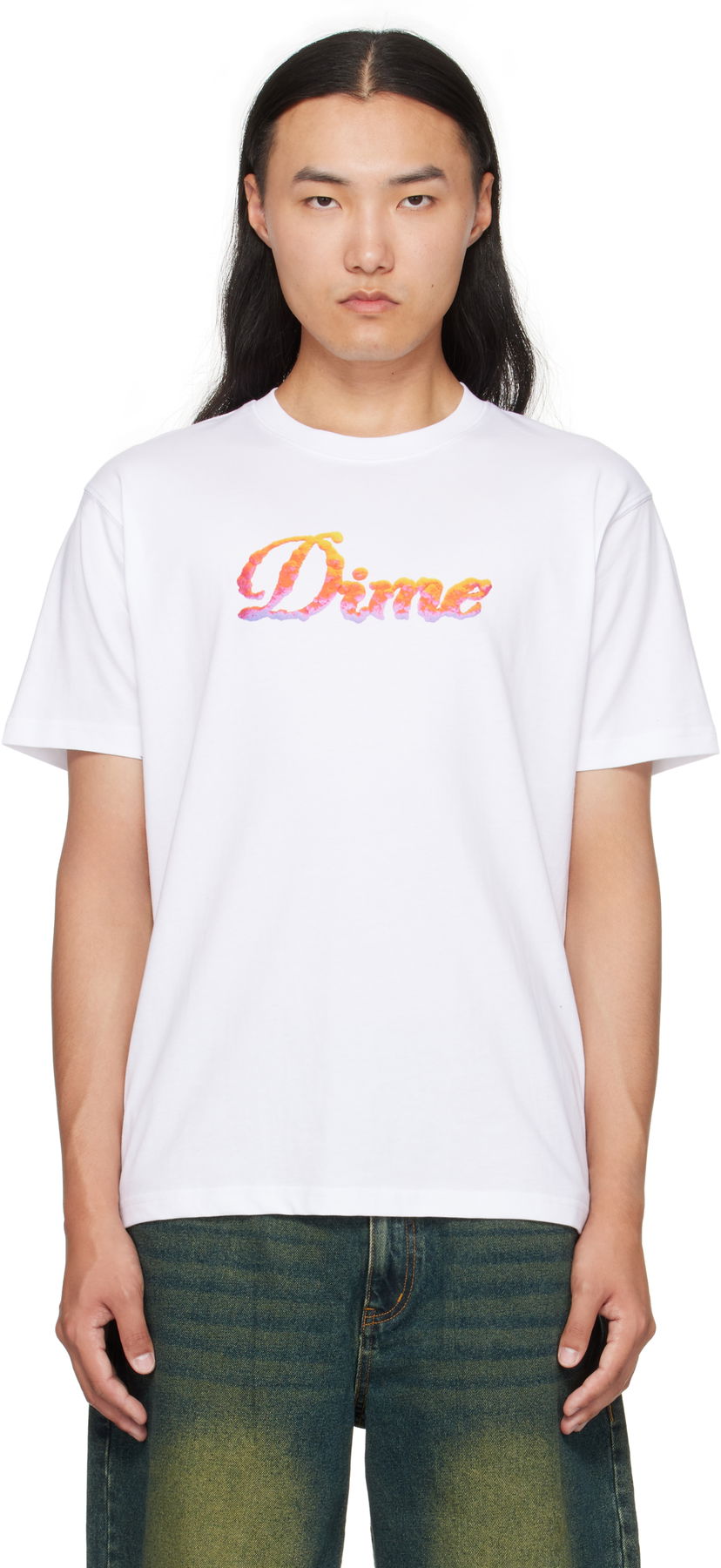 Majica kratkih rukava Dime Cursive Cloud T-Shirt Bijela | DIMEFA2564WHT