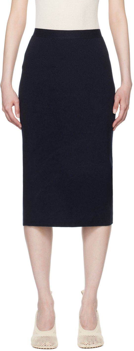 Suknja Bottega Veneta Midi Skirt Tamnoplava | 793813 V4BL0
