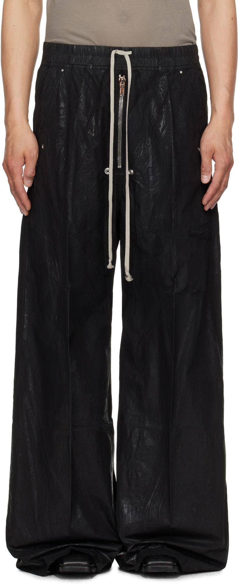 Hlače Rick Owens Rick Owens DRKSHDW Hollywood Geth Belas Trousers Crna | DU01E3378 PF