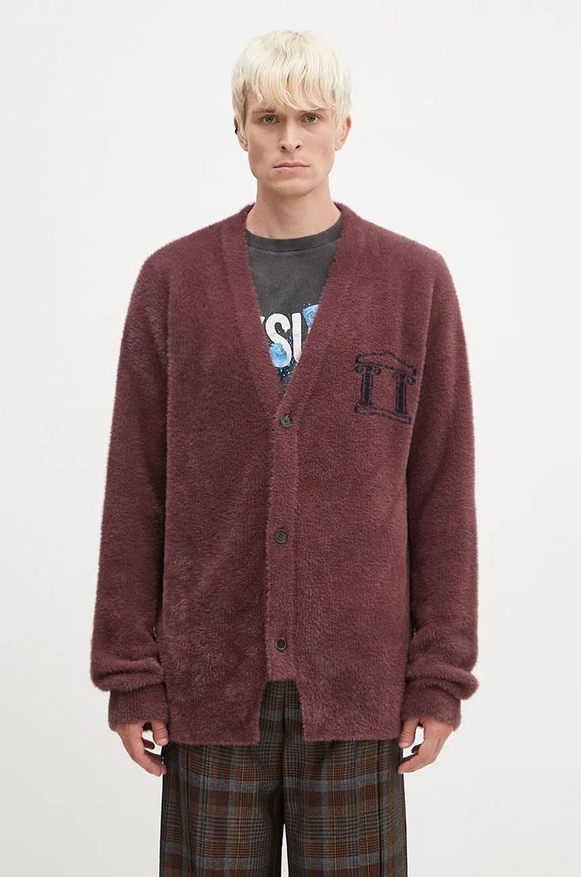 Džemper Aries Oversized Chenille Knit Cardigan Smeđa | AR2002402