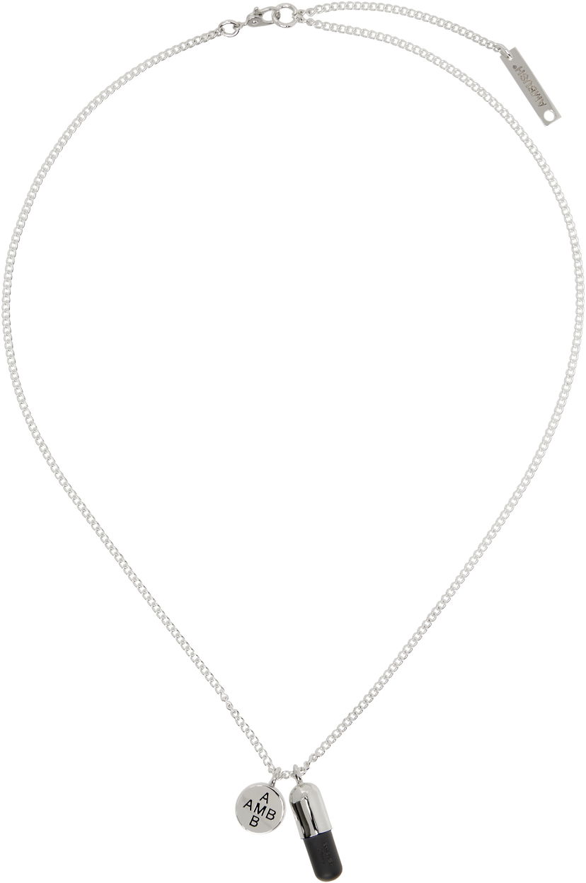 Ogrlica Ambush AMBUSH Pill Charm Necklace Metalik | 12112110