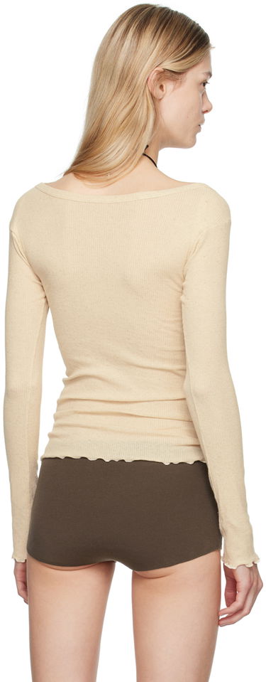 Majica kratkih rukava Baserange Beige Disc Long Sleeve T-Shirt Bež | TODL-CH-AU24, 2