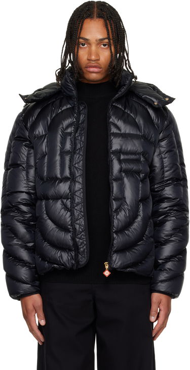 Pernata jakna Casablanca Monogram Quilted Nylon Down Puffer Jacket Crna | M-AW25-OT-140-01, 0