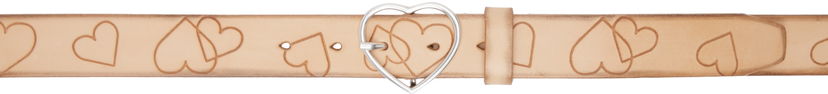 Pojasevi OUR LEGACY 3 CM Wide Heart Buckle Leather Belt Bež | A424835N