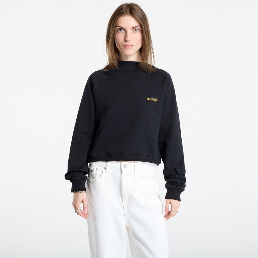 Dukserice Columbia Columbia High Cascades™ Crop French Terry Sweatshirt Crna | 2136421010